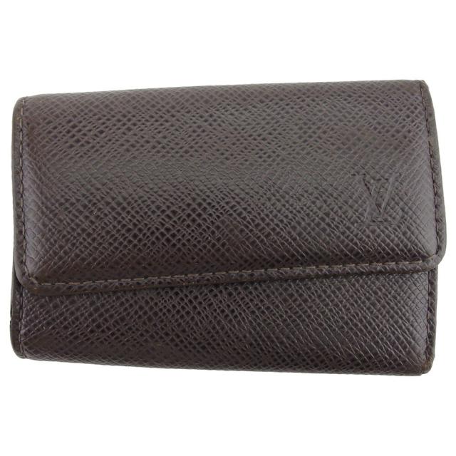 【BIGお買い物ラリー★30%OFFセール中】ルイ・ヴィトン LOUIS VUITTON キーケースタイガ ミュルティクレ6 ブラウン シルバー レディース 中古