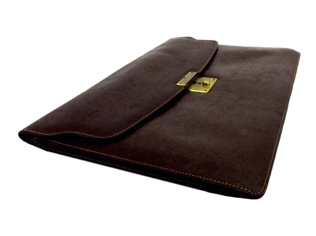 グッチ GUCCI ビジネスバッグロゴプレート オールドグッチ ブラウン