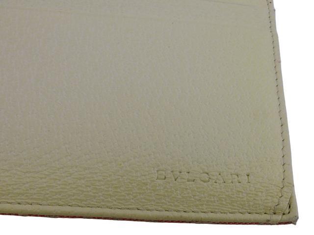 【30％OFF★週末タイムSALE】ブルガリ BVLGARI 長財布ロゴマニア レッド ベージュ シルバー レディース 中古_5