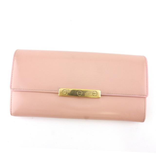 【BIGお買い物ラリー★30%OFFセール中】カルティエ CARTIER 長財布ラブコレクション ピンク ゴールド レディース 中古