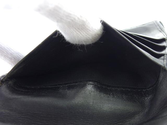 【30％OFF★週末タイムセール】グッチ GUCCI 二つ折り財布GGキャンバス ブラック シルバー レディース 中古_8
