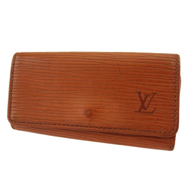 【BIGお買い物ラリー★30%OFFセール中】ルイ・ヴィトン LOUIS VUITTON キーケースエピ ミュルティクレ4 ライトブラウン ゴールド レディース 中古