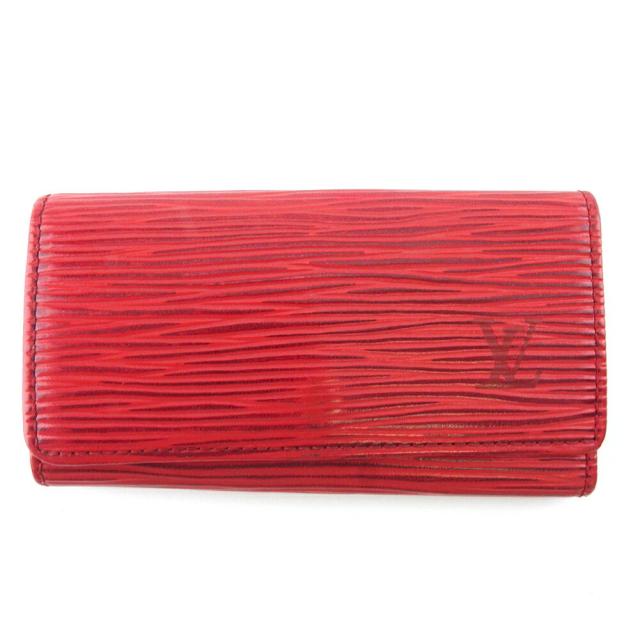 【BIGお買い物ラリー★30%OFFセール中】ルイ・ヴィトン LOUIS VUITTON キーケースエピ ミュルティクレ4 レッド ゴールド レディース 中古