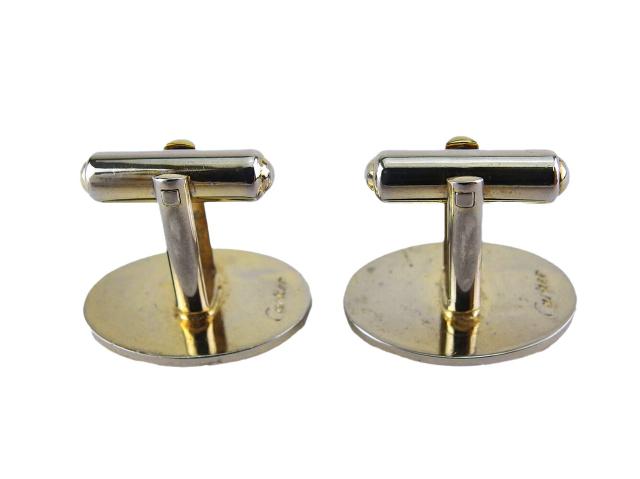 カルティエ CARTIER カフス2Cモチーフ スウィヴル式 ゴールド シルバー