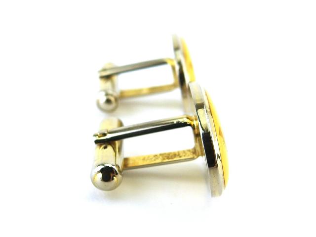 【週末タイムセール】カルティエ CARTIER カフス2Cモチーフ スウィヴル式 ゴールド シルバー ベージュ レディース 中古_5