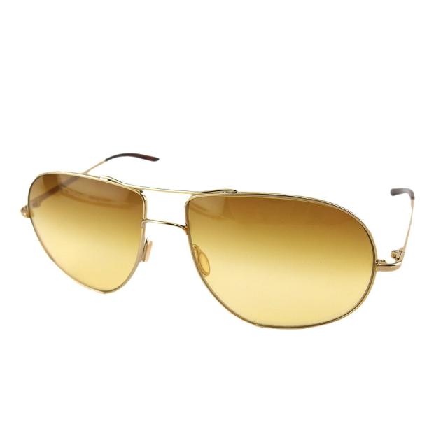 【BIGお買い物ラリー★30%OFFセール中】プラダ PRADA サングラスティアドロップ グラデーションレンズ ベージュ ブラウン ゴールド レディース 中古