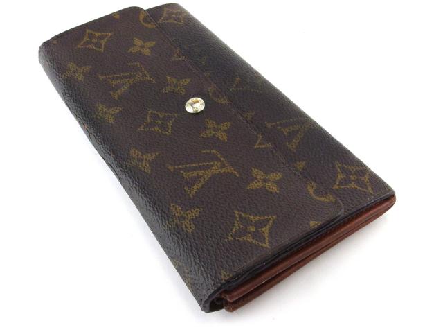 【30％OFF★週末タイムSALE】ルイ・ヴィトン LOUIS VUITTON 長財布モノグラム ポシェットポルトモネクレディ ブラウン ベージュ レディース 中古_2