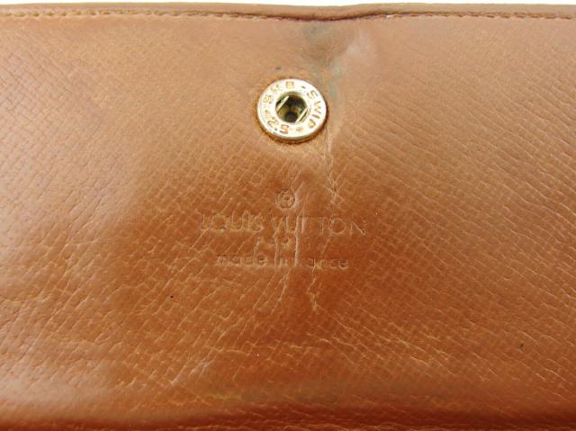 【30％OFF★週末タイムSALE】ルイ・ヴィトン LOUIS VUITTON 長財布モノグラム ポシェットポルトモネクレディ ブラウン ベージュ レディース 中古_5