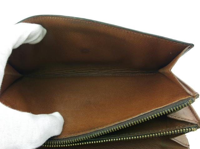 【30％OFF★週末タイムSALE】ルイ・ヴィトン LOUIS VUITTON 長財布モノグラム ポシェットポルトモネクレディ ブラウン ベージュ レディース 中古_8