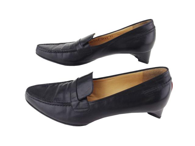【30％OFF★週末タイムSALE】バリー BALLY パンプスローファー ♯37 ブラック レディース 中古_4