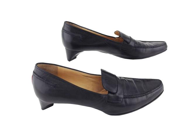 【30％OFF★週末タイムSALE】バリー BALLY パンプスローファー ♯37 ブラック レディース 中古_5