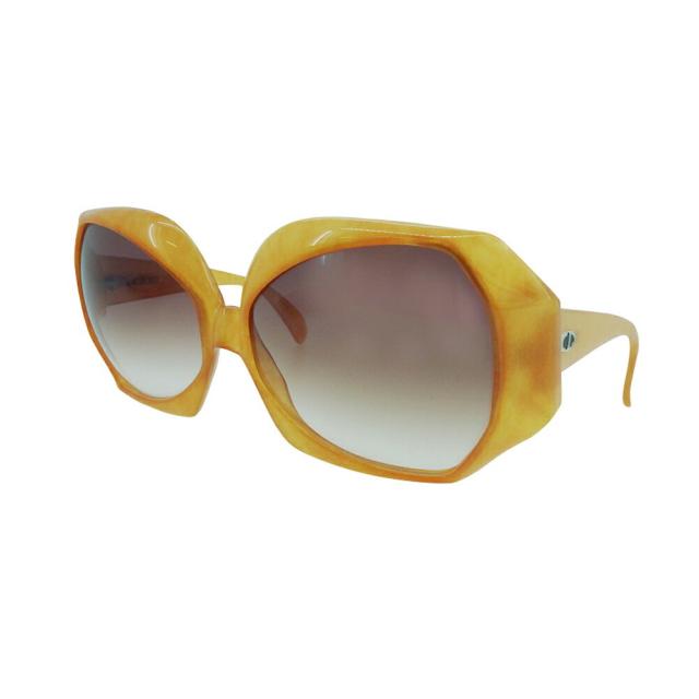 【X'masセール★30%OFF】ディオール Dior サングラスフルリム オールドディオール サイドCDマーク オレンジ ブラウン シルバー レディース 中古