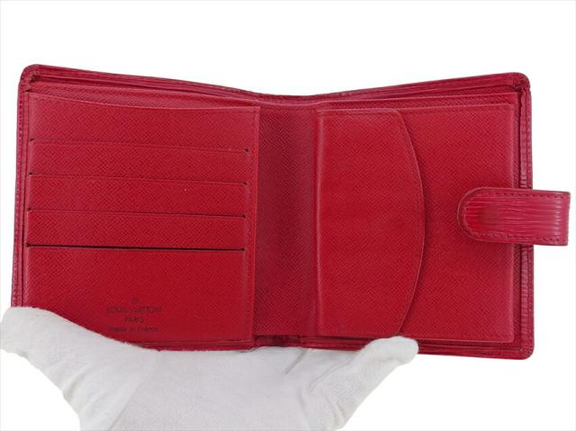 未使用品　ルイヴィトン　ポルトビエ　コンパクト　エピ　二つ折り財布 ルイ・ヴィトン LOUIS VUITTON 二つ折り財布 エピ ポルトビエ