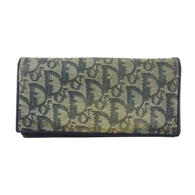 【BIGお買い物ラリー★30%OFFセール中】ディオール Dior 長財布トロッター ネイビー ベージュ ブラック レディース 中古