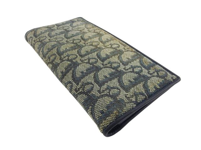 【30％OFF★週末タイムSALE】ディオール Dior 長財布トロッター ネイビー ベージュ ブラック レディース 中古_2