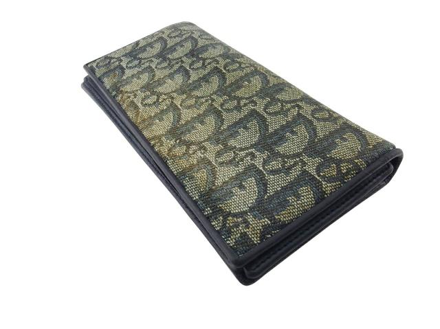 【30％OFF★週末タイムSALE】ディオール Dior 長財布トロッター ネイビー ベージュ ブラック レディース 中古_3