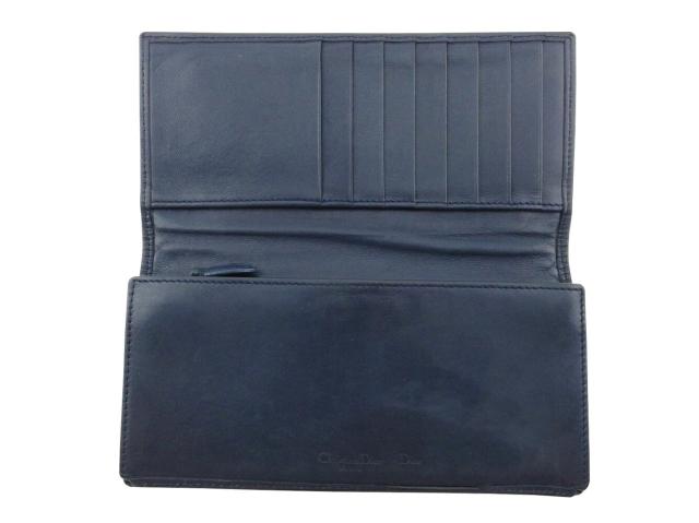 【30％OFF★週末タイムSALE】ディオール Dior 長財布トロッター ネイビー ベージュ ブラック レディース 中古_4