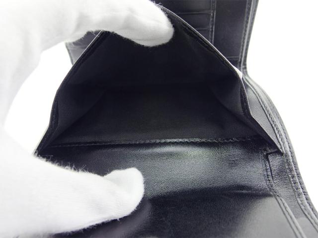 フェンディ FENDI 三つ折り財布ズッカ FFプレート グレー 灰色 ブラック レディース 中古_7