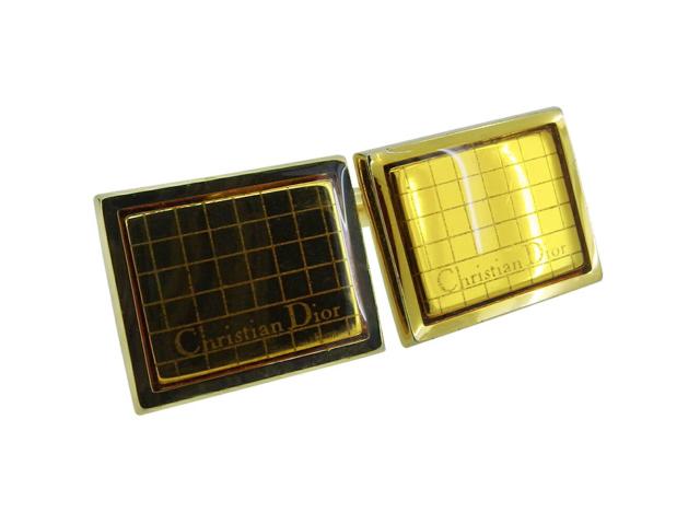 30%OFFクーポン】ディオール Dior カフス ロゴ スウィヴル式 ゴールド