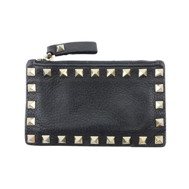 【BIGお買い物ラリー★30%OFFセール中】ヴァレンティノ VALENTINO ケースロックスタッズ ブラック ゴールド レディース 中古