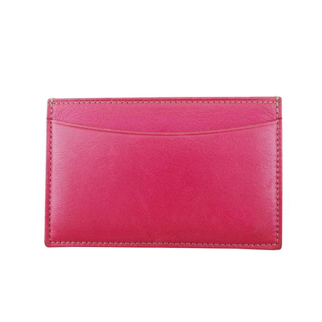 【X'masセール★30%OFF】カルティエ CARTIER カードケースロゴ ピンク レディース 中古