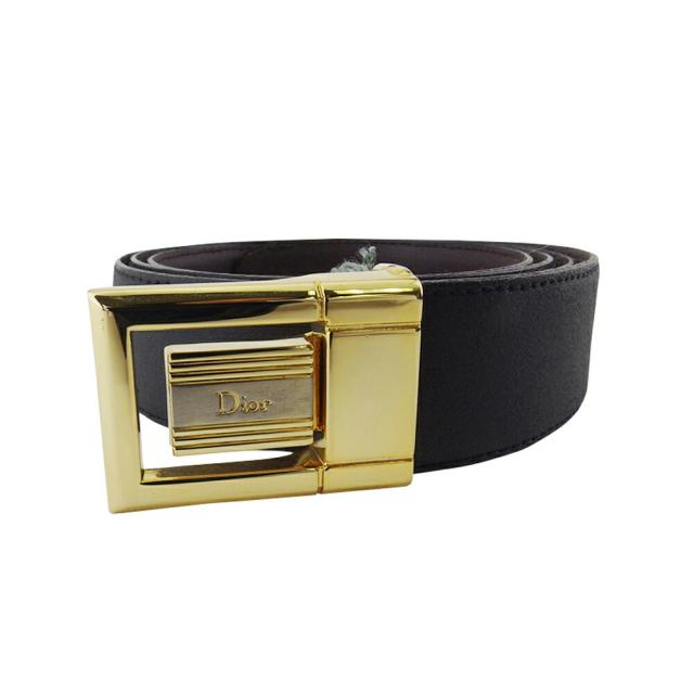 【X'masセール★30%OFF】ベルトリバーシブル トップ式バックル ブラック ブラウン ゴールド シルバー レディース 中古