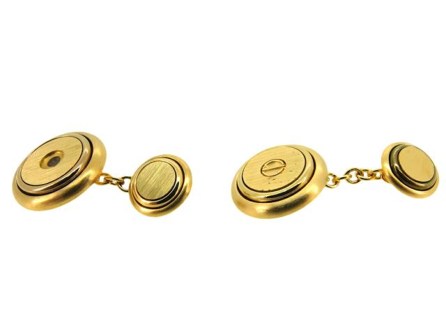 【GWタイムセール】ダンヒル Dunhill カフスdマーク チェーン式 ゴールド レディース 中古_1
