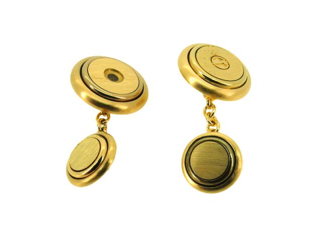【GWタイムセール】ダンヒル Dunhill カフスdマーク チェーン式 ゴールド レディース 中古_3