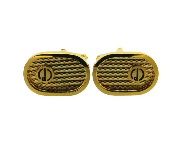 【30％OFF★週末タイムセール】ダンヒル Dunhill カフスdマーク スウィヴル式 ゴールド ブラック レディース 中古_3