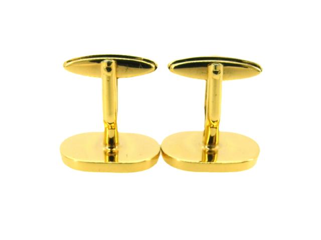 【30％OFF★週末タイムセール】ダンヒル Dunhill カフスdマーク スウィヴル式 ゴールド ブラック レディース 中古_5