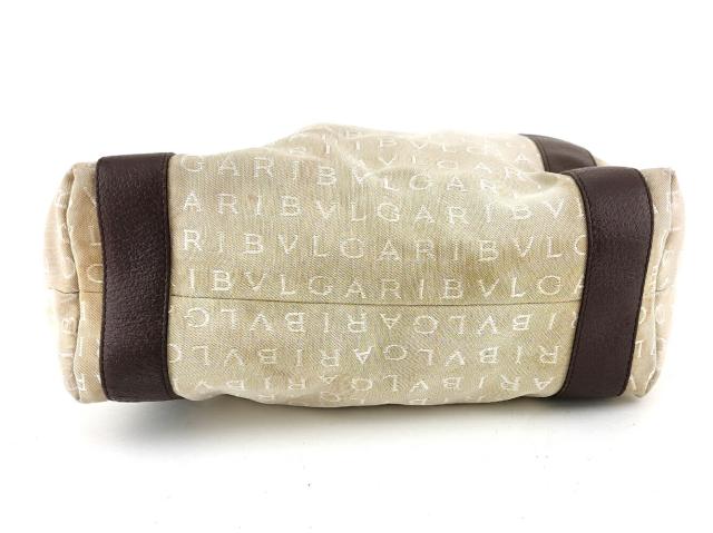 ブルガリ BVLGARI トートバッグロゴマニア コローレ ベージュ ブラウン