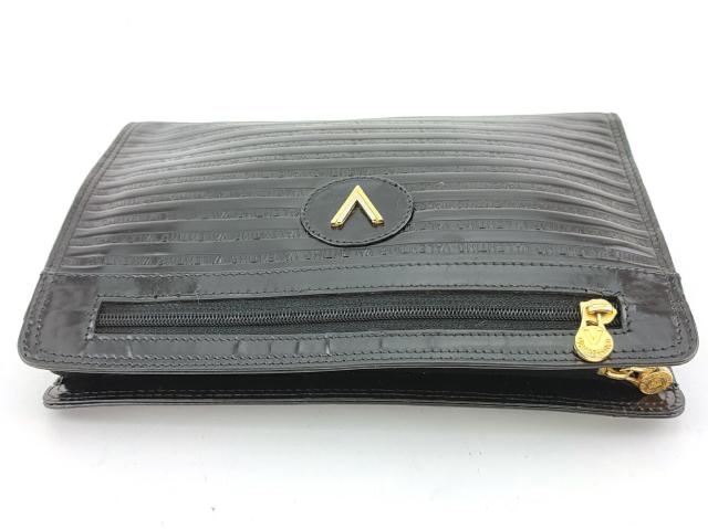 【30％OFF★土日ひと休み大売り出し】マリオ・ヴァレンティノ MARIO VALENTINO クラッチペダル御徒面子V見澄ます 黒いこと ゴールド しろがね色 レディース 中古