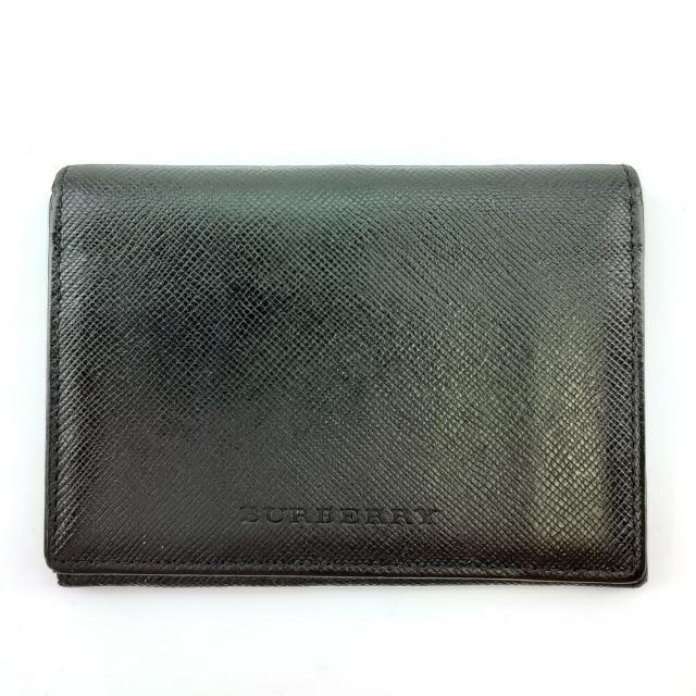 【BIGお買い物ラリー★30%OFFセール中】バーバリー BURBERRY カードケースロゴ ブラック レディース 中古