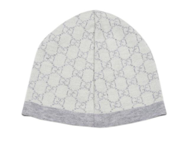 【BIGお買い物ラリー★30%OFFセール中】グッチ GUCCI ■■■■■■■■■■帽子GGパターン ♯L 50 16cmサイズ ホワイト 白 グレー 灰色 レディース 中古 グッチ GUCCI □□□□□□□□□□帽子 GGパターン ♯