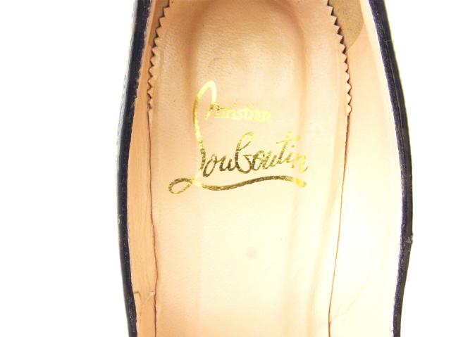 【週末セール★30％OFF】クリスチャンルブタン Christian Louboutin パンプスレオパード ヒョウ ♯35ハーフ ハイヒール ベージュ ブラック ブラウン レディース 中古_8