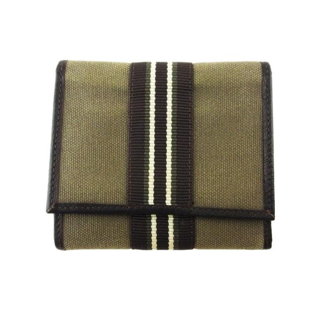 【BIGお買い物ラリー★30%OFFセール中】ダンヒル Dunhill 三つ折り財布エンサイン ブラウン グリーン ベージュ レディース 中古