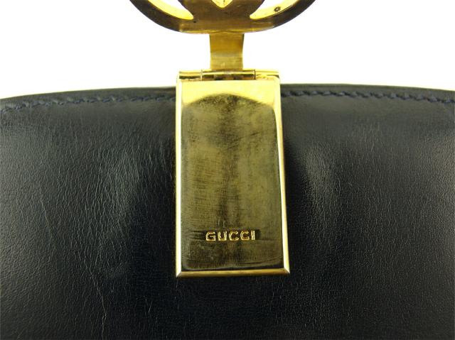 【GWタイムセール】グッチ GUCCI 長財布マイクロGG オールドグッチ ダブルG ネイビー ゴールド レディース 中古_8