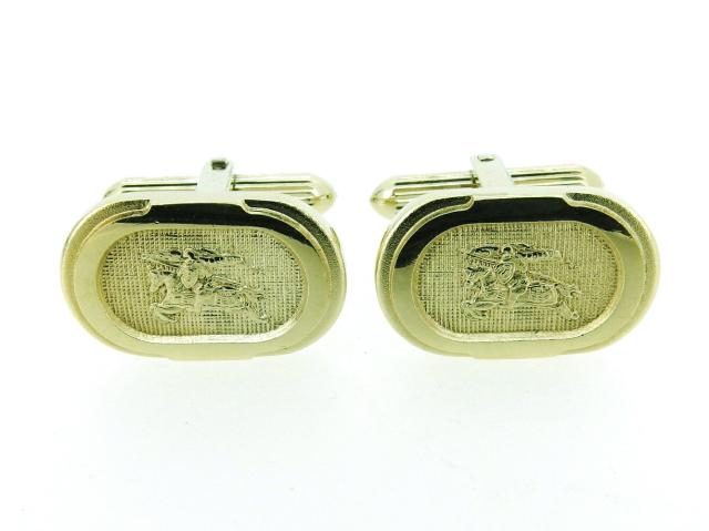 バーバリー BURBERRY カフスホースマーク スウィヴル式 ゴールド