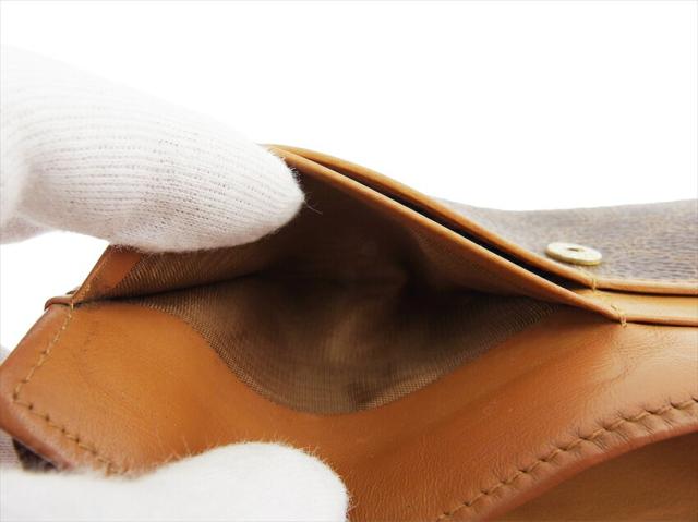 【30％OFF★週末タイムSALE】セリーヌ CELINE 長財布マカダム ブラウン ベージュ レディース 中古_8