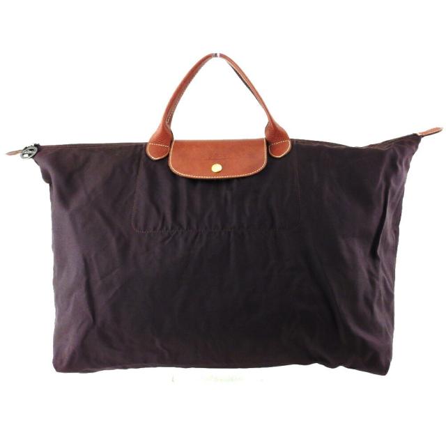 【BIGお買い物ラリー★30%OFFセール中】ロンシャン Longchamp トートバッグルプリアージュ ブラウン ゴールド レディース 中古