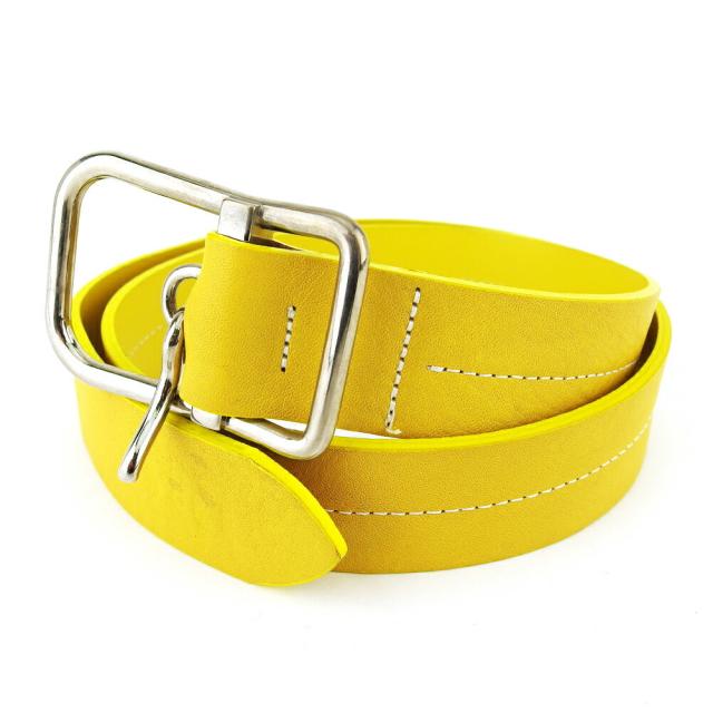 【BIGお買い物ラリー★30%OFFセール中】ドルチェアンドガッバーナ DOLCE&GABBANA ベルトピンバックル ドルガバ イエロー シルバー レディース 中古