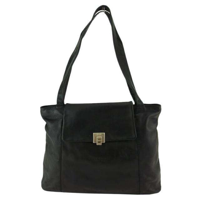 【BIGお買い物ラリー★30%OFFセール中】ブリー BREE トートバッグロゴ ブラック シルバー レディース 中古