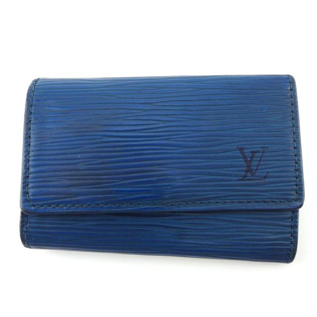 【BIGお買い物ラリー★30%OFFセール中】ルイ・ヴィトン LOUIS VUITTON キーケースエピ ミュルティクレ6 ブルー ゴールド レディース 中古