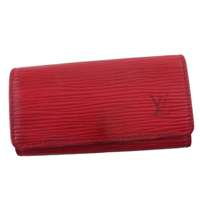 【BIGお買い物ラリー★30%OFFセール中】ルイ・ヴィトン LOUIS VUITTON キーケースエピ ミュルティクレ4 レッド ゴールド レディース 中古