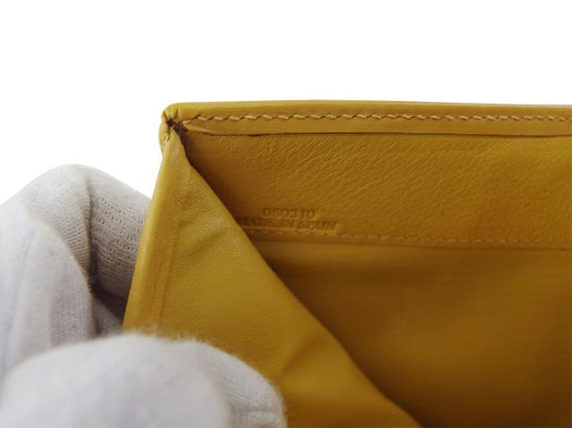 【30％OFF★土日ひと休み大売り出し】ロエベ LOEWE 二つ折り紙入れロゴタイプ 黄色 レディース 中古
