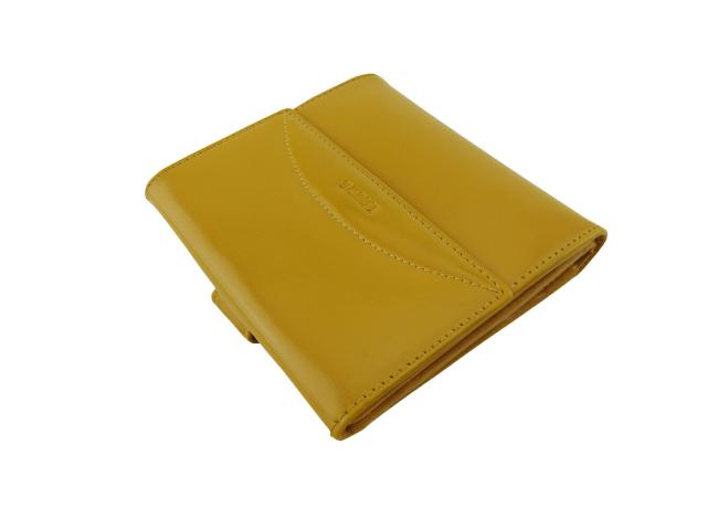 【30％OFF★土日ひと休み大売り出し】ロエベ LOEWE 二つ折り紙入れロゴタイプ 黄色 レディース 中古