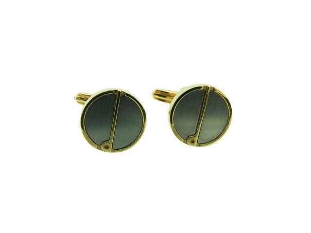 【30％OFF★週末タイムセール】ダンヒル Dunhill カフスdマーク スウィヴル式 ゴールド シルバー レディース 中古_2