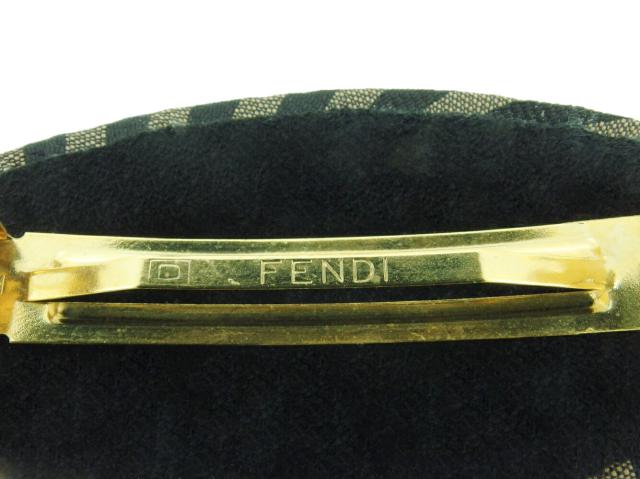 【30％OFF★週末タイムSALE】フェンディ FENDI バレッタペカン ブラック ブラウン レディース 中古_6