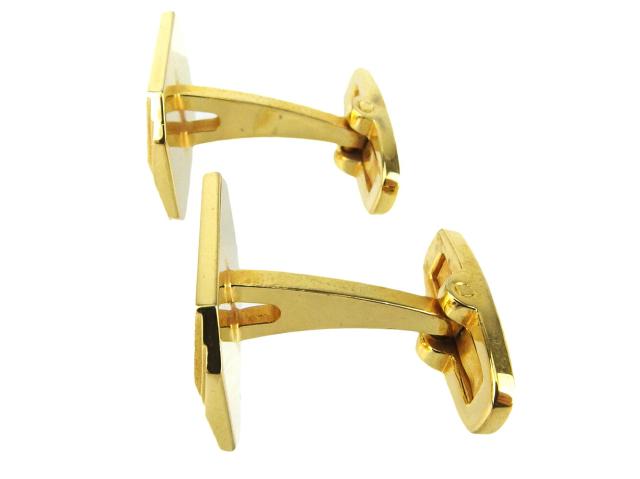 サンローラン SAINT LAURENT カフスYSLロゴ スウィヴル式 ゴールド