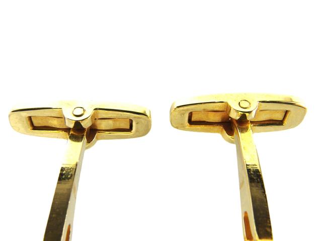 サンローラン SAINT LAURENT カフスYSLロゴ スウィヴル式 ゴールド